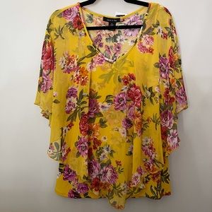 Yellow NWT Fluttery Blouse XL